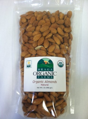 Braga Organic Farms Almonds, Natural, 2 Pound