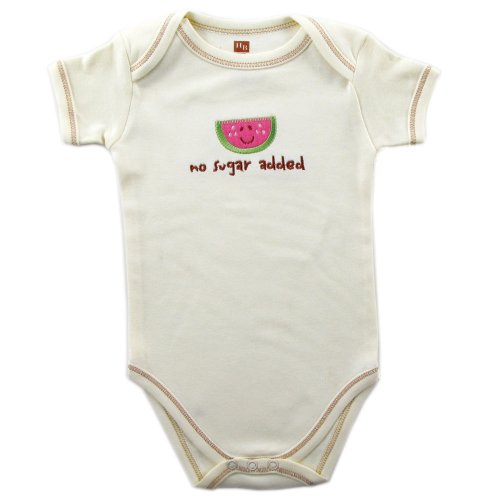 Hudson Baby Organic Bodysuit – Watermelon Ecru Newborn