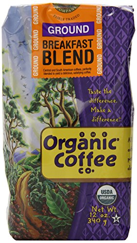 The Organic Coffee Company Ground, Breakfast Blend, 12 Ounce