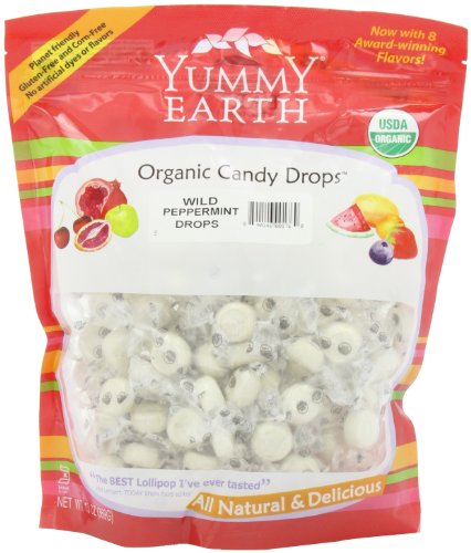 YumEarth Organic Wild Peppermint Candy Drops, 13 Ounce Pouches (Pack of 4)