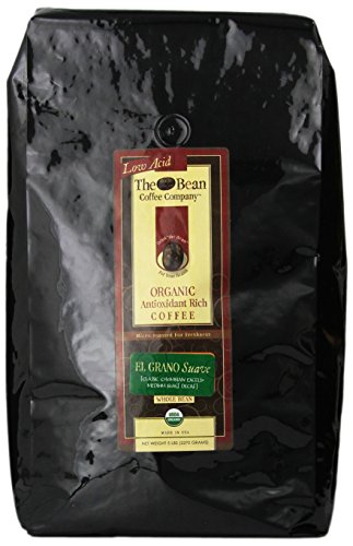 The Bean Coffee Company, El Grano Suave (Columbian Excelso Medium Roast) Organic Whole Bean Coffee, Decaffeinated, 5-Pound Bags
